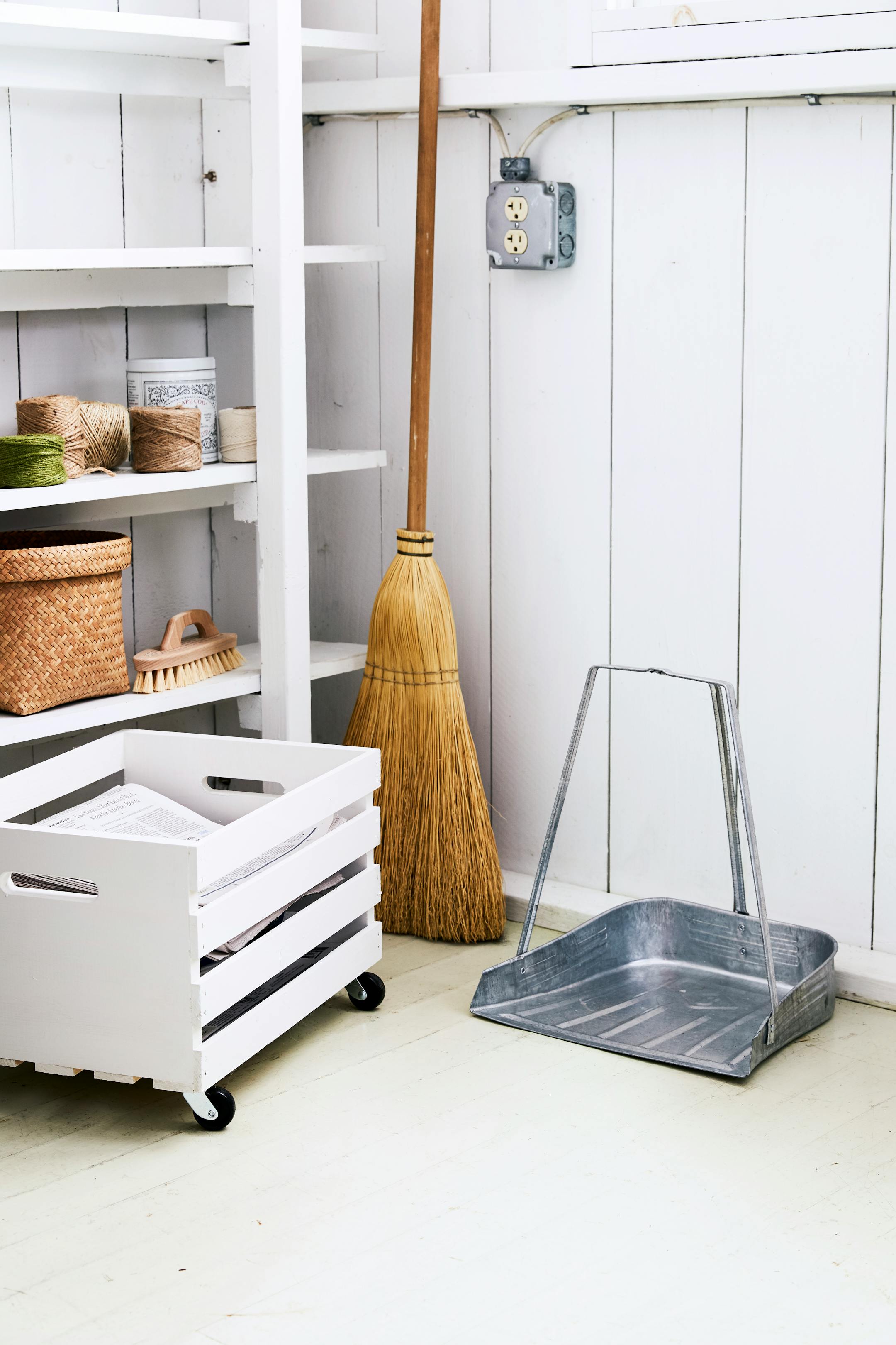 BC-ASK-MARTHA-PANTRY-ORGANIZATION-ART-NYTSF — "This dustpan is one of my favorite things in the world," gushes Lorna Aragon about this handled, wide-mouthed Japanese design, because it's easy on the back and the eyes. Osaka three-handled dustpan, $35, copperbeechbythesea.com. (Ryan Liebe/Martha Stewart Living Online) — ONLY FOR USE WITH ARTICLE SLUGGED — BC-ASK-MARTHA-PANTRY-ORGANIZATION-ART-NYTSF — OTHER USE PROHIBITED.