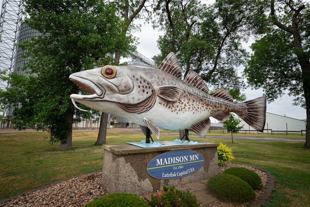 The town has a large fiberglass codfish along the main road through town.