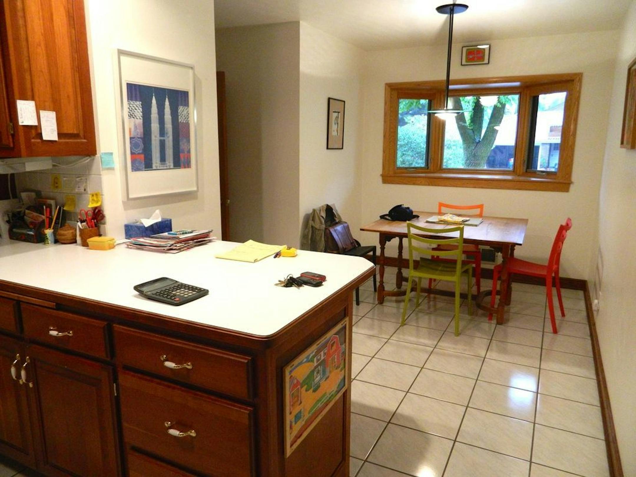 BEFORE The existing bay window was used in the remodeling.