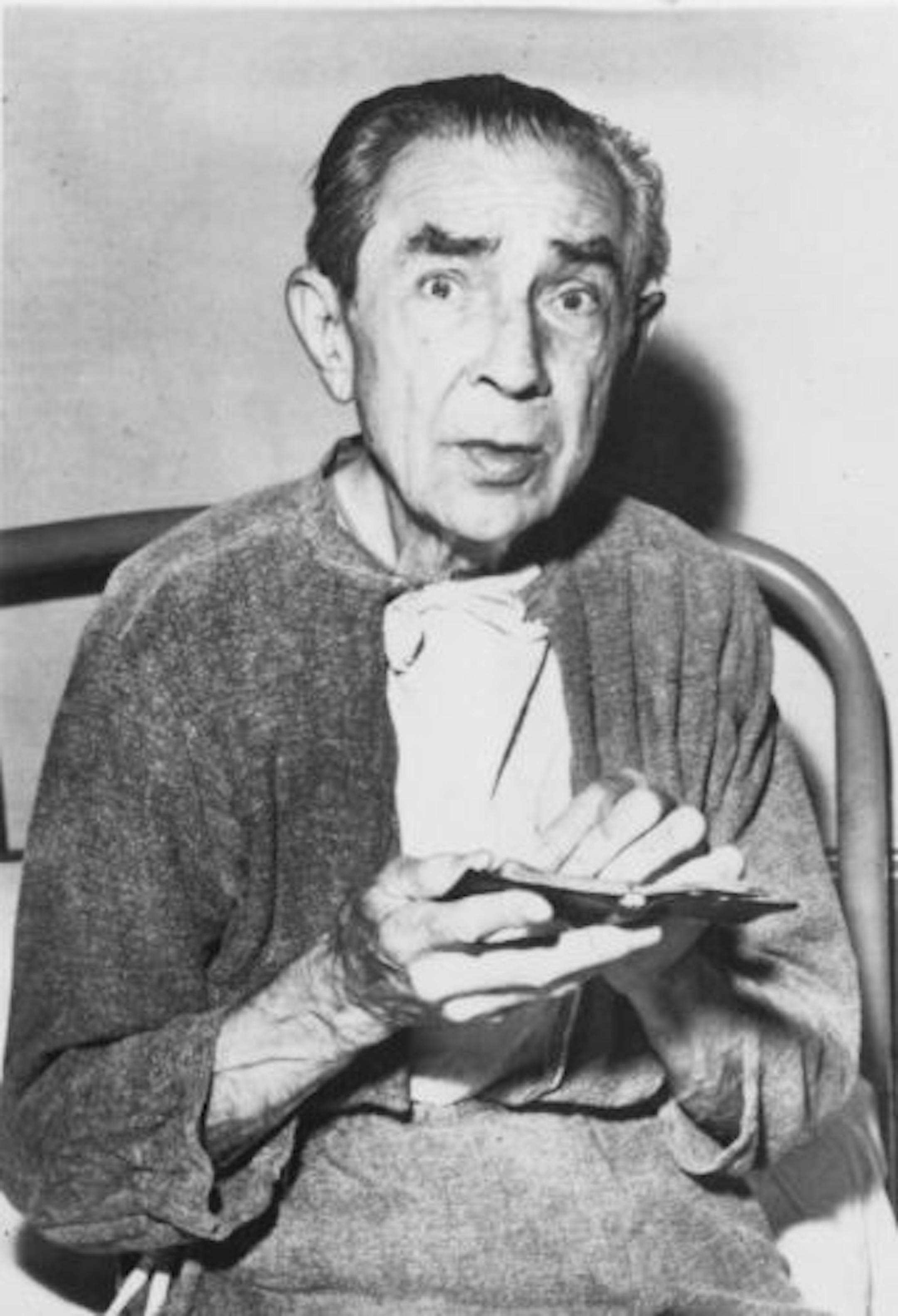 Bela Lugosi is shown in a publicity photo for the movie "Plan 9 from Outer Space," directed by Edward Wood, and sometimes called the worst film of all time. File photo.