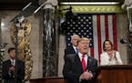 President Donald Trump gives his State of the Union address to a joint session of Congress, Tuesday, Feb. 5, 2019 at the Capitol in Washington, as Vic