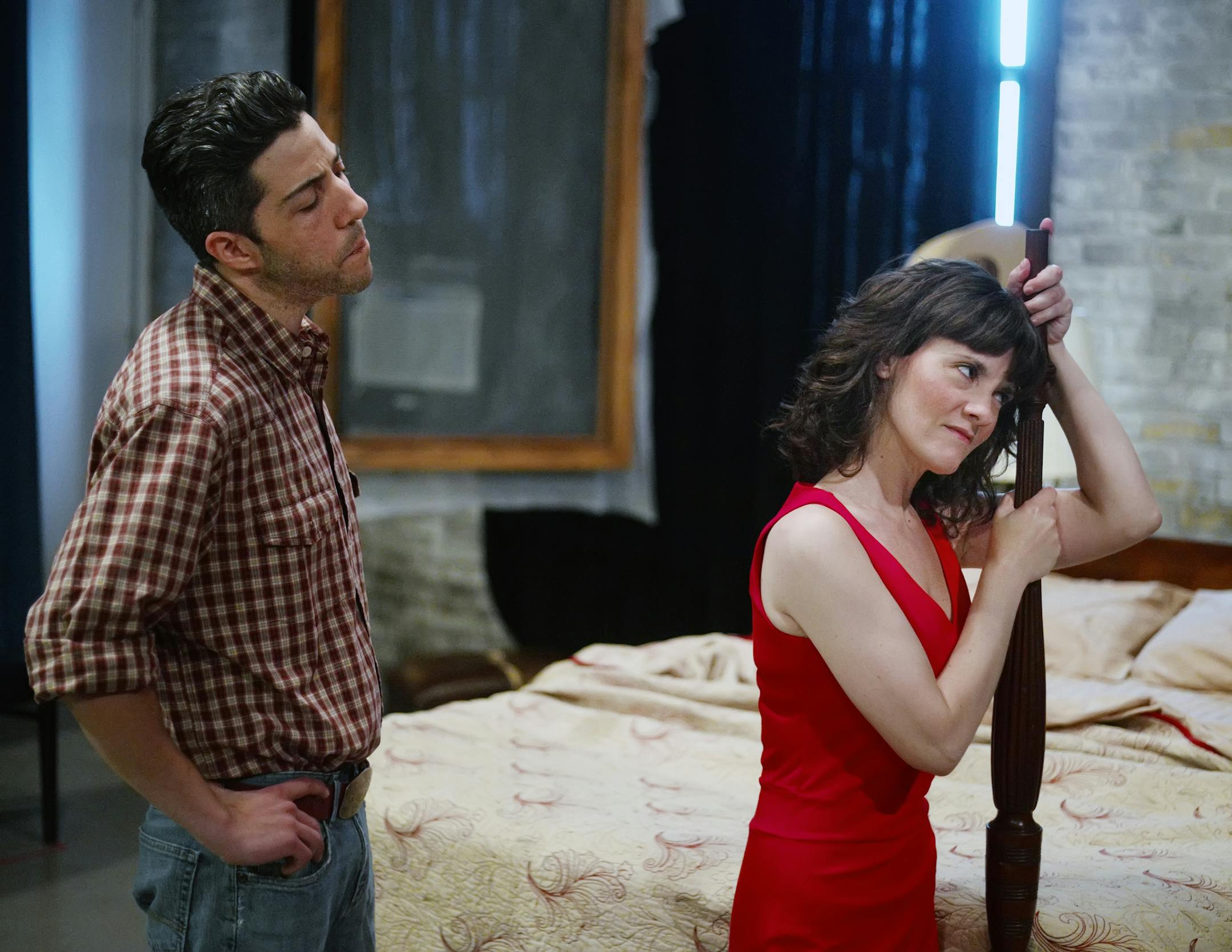 Actor James Rodríguez, who has shown his range on Twin Cities stages is seen here with his Sarah Marsh in the Sam Shepard play "Fool for Love."] Richard Tsong-Taatarii/Richard Tsong-taatarii@startribune.com