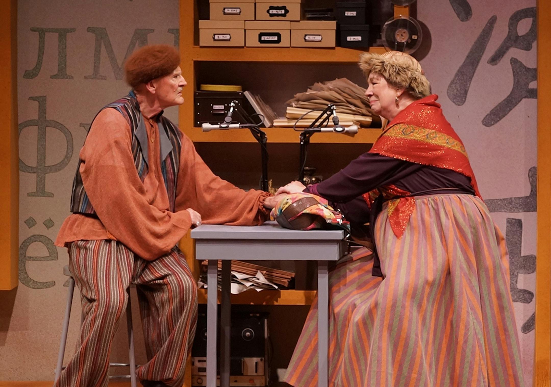 Richard Ooms and Claudia Wilkens in &#x201c;The Language Archive.&#x201d;