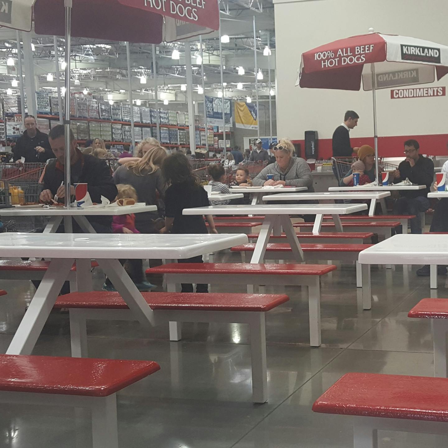 Costco in St. Louis Park's cafe seating area