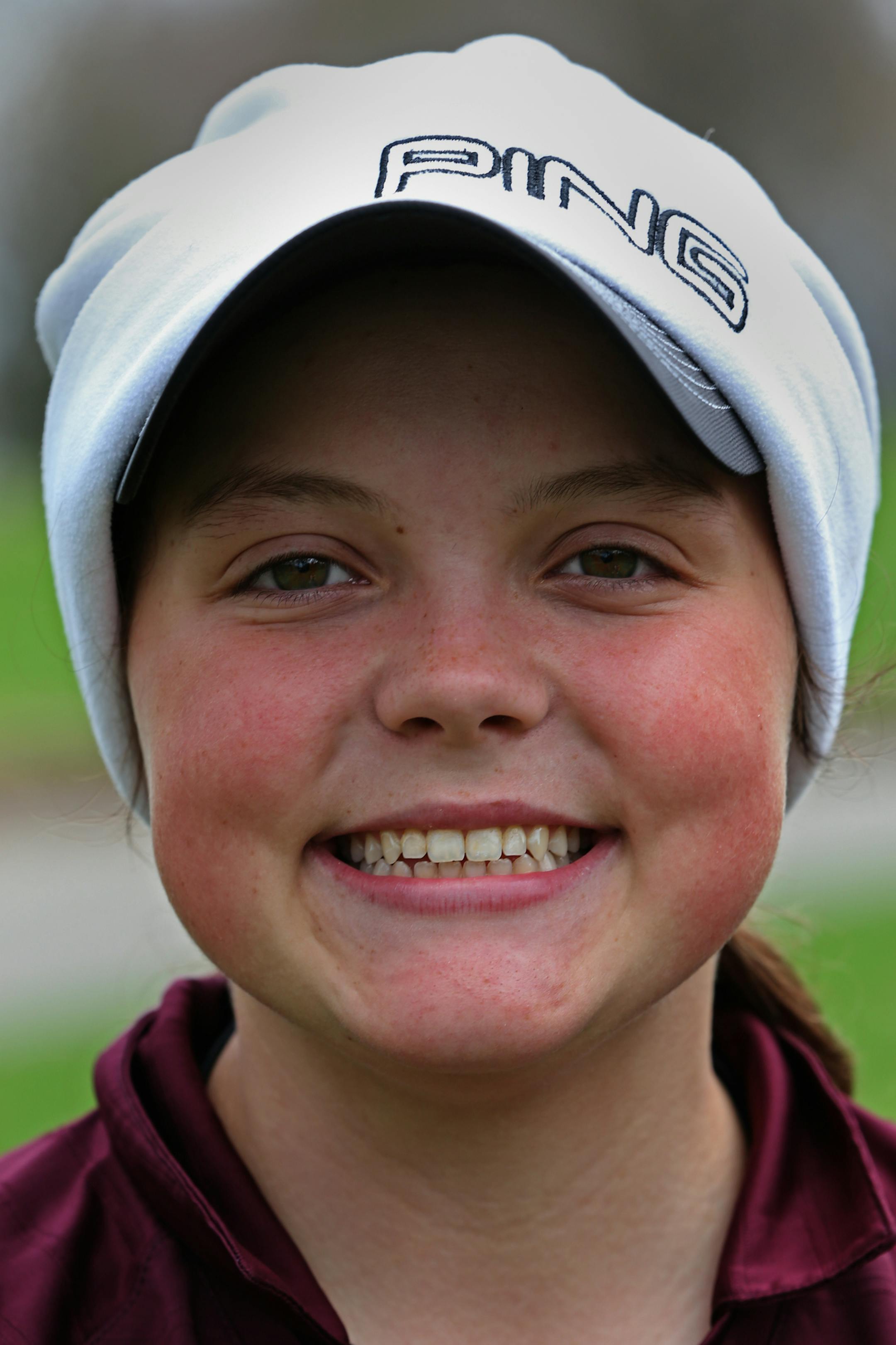 (left to right) New Prague's girls golf team member, Taylor Ledwein, photographed on 5/2/14. The New Prague's girls' golf team hosted a Missota Conference meet at the New Prague Golf Club starting at 2 p.m..] Bruce Bisping/Star Tribune bbisping@startribune.com Taylor Ledwein, Kenzie Neisen/source.