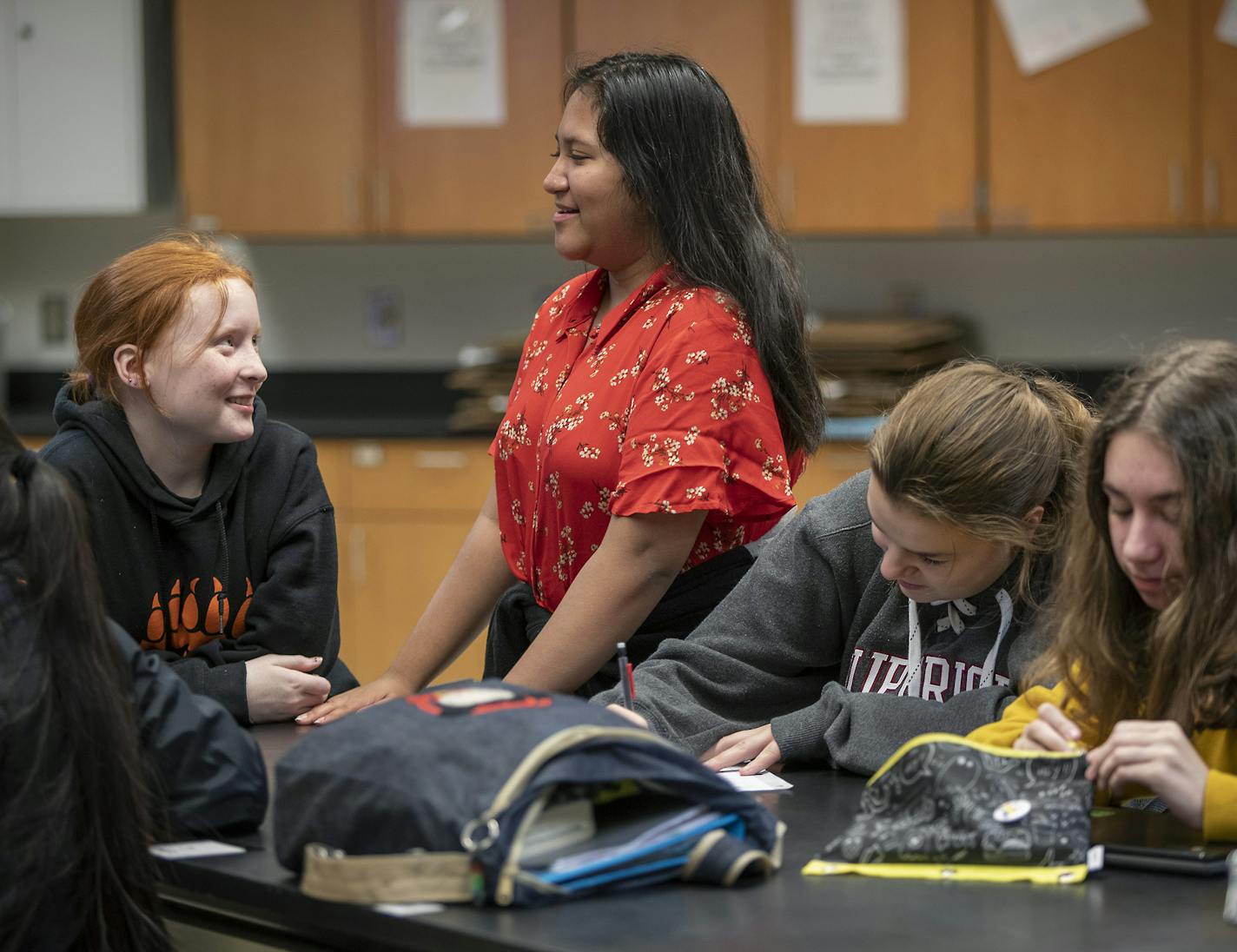 Many White Bear Lake North High School students work in rooms that do not have windows, Monday, October 21, 2019 in White Bear Lake, MN. ] ELIZABETH FLORES &#x2022; liz.flores@startribune.com