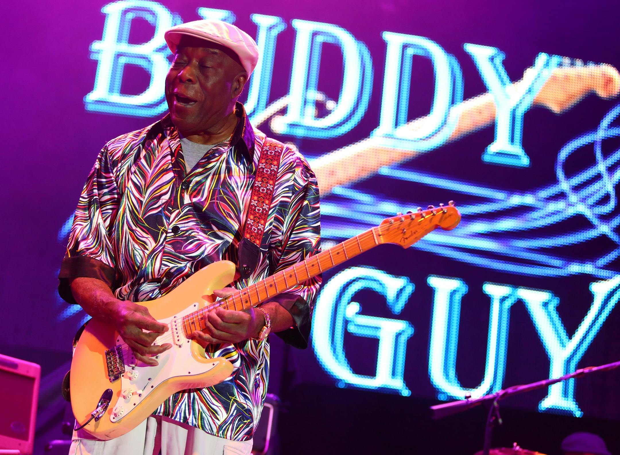 Buddy Guy performs at Harrah's Resort Southern California on Saturday, Aug. 30, 2014 in Valley Center, CA. (Photo by Zach Cordner/Invision/AP)