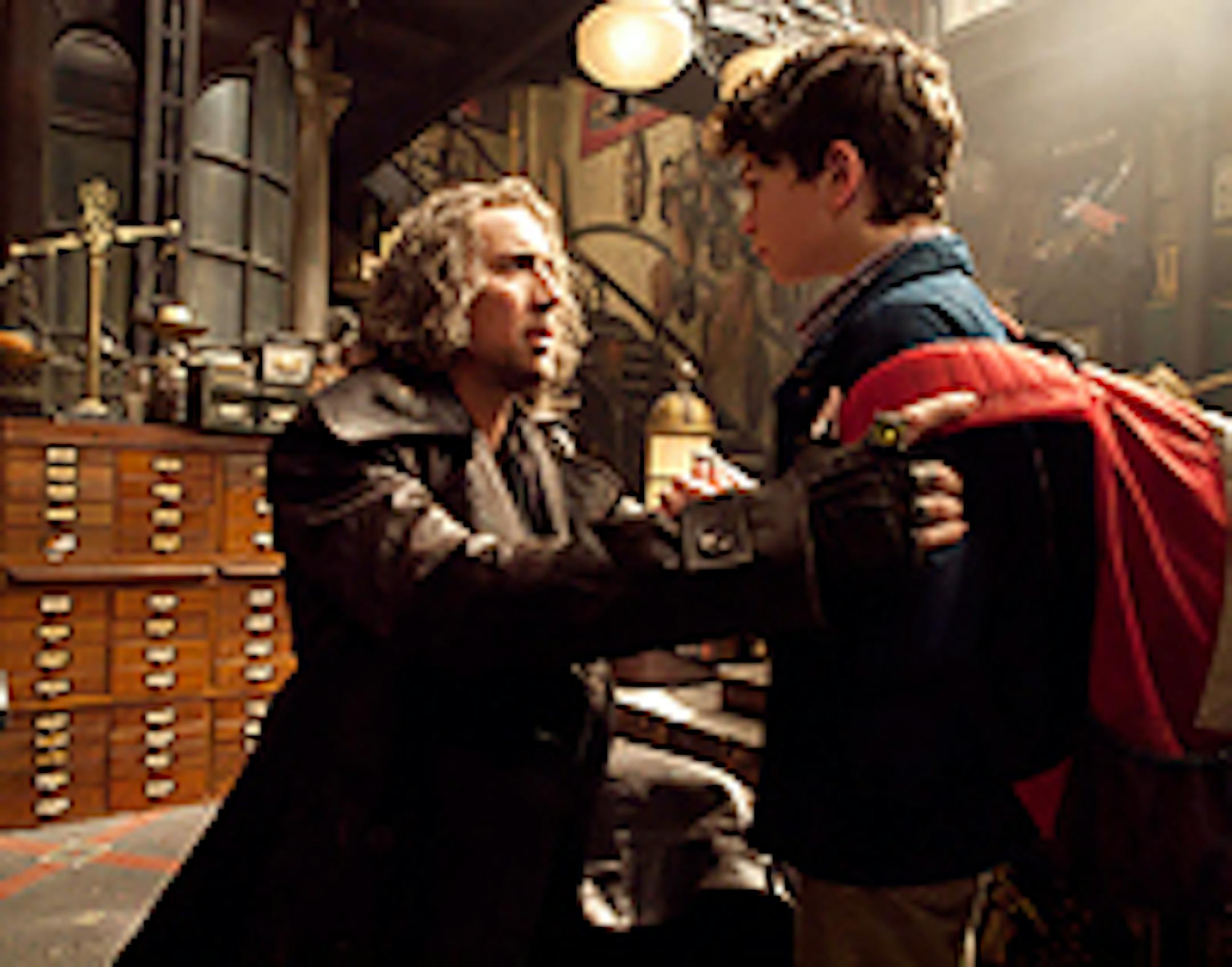 Nicolas Cage and Jake Cherry in "The Sorcerer's Apprentice"