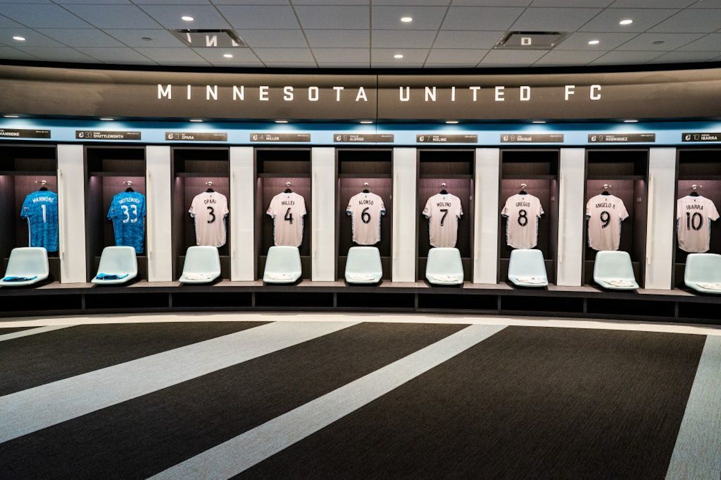 The team locker room.