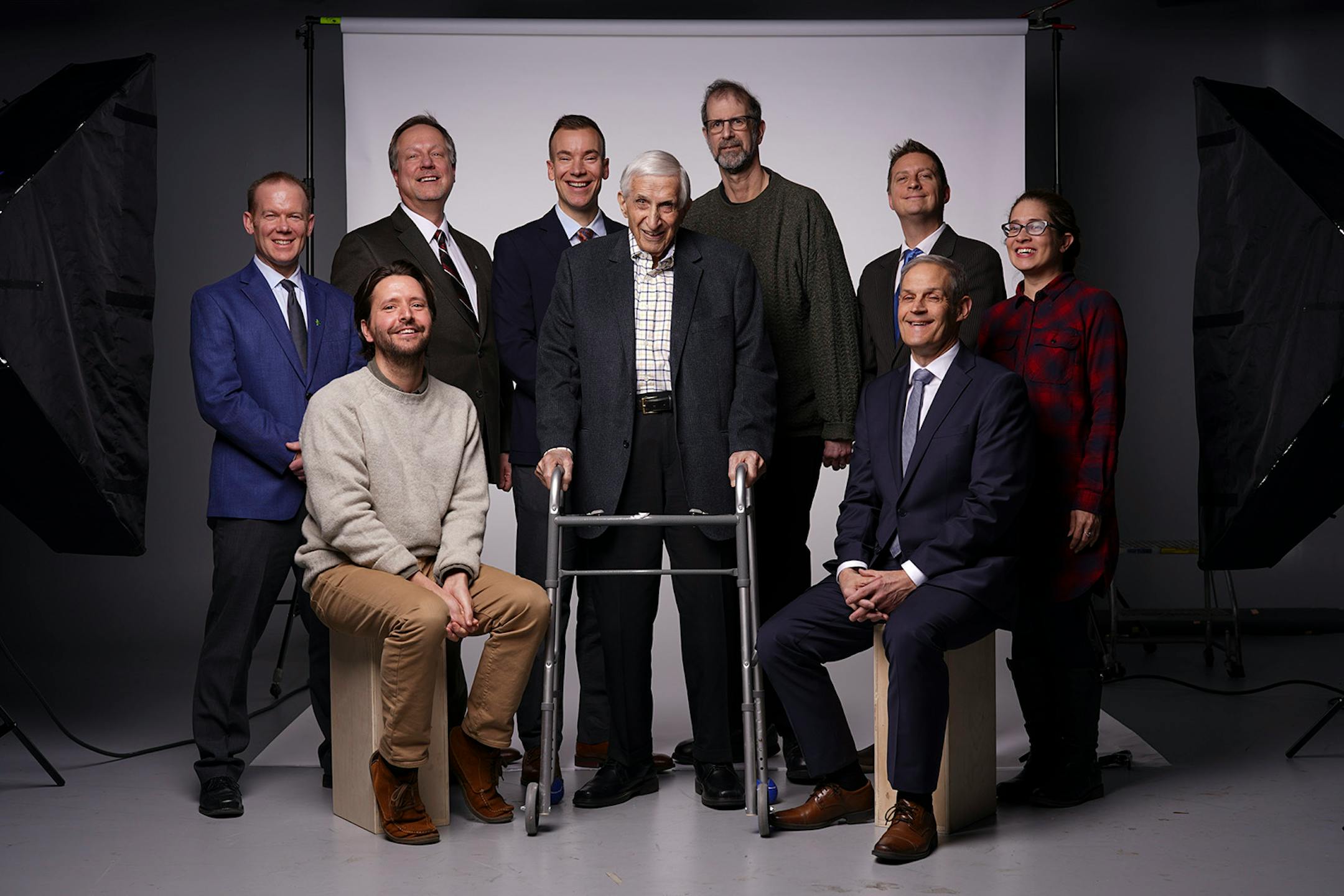 Sid Hartman, the legendary Star Tribune sportswriter, photographed in the studio ahead of his 100th birthday.