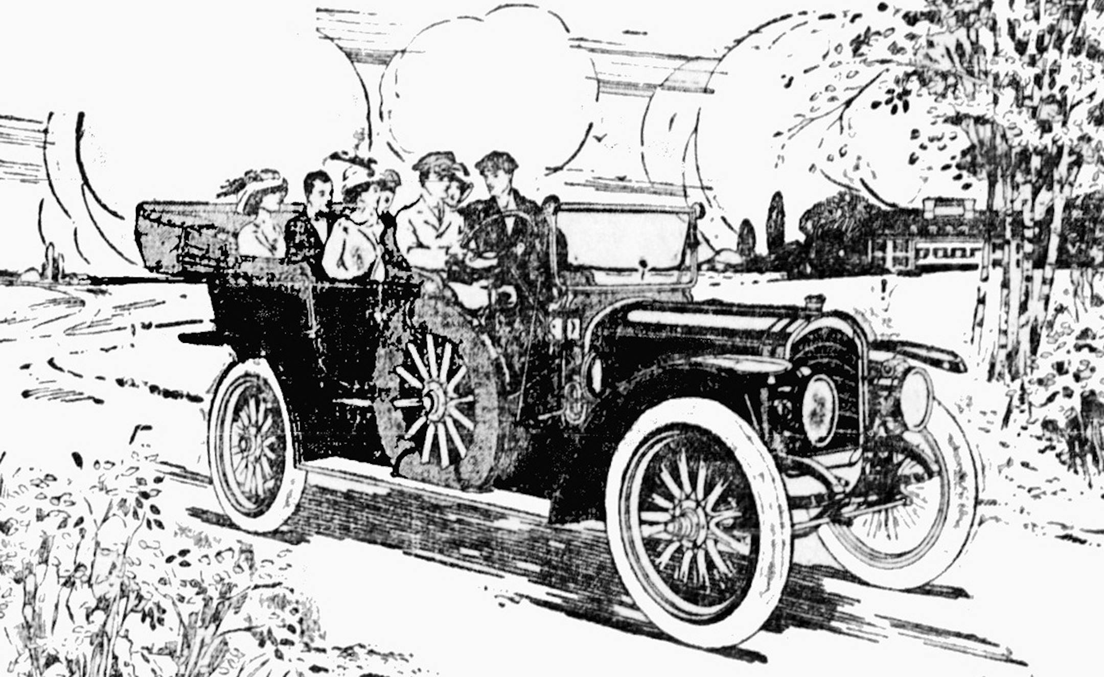 A 1910 automobile ad in the Minneapolis Tribune.