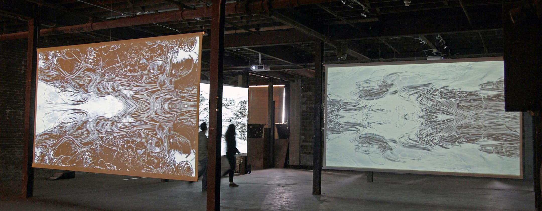 Alexa Horochowski's videos, sculpture and photos at the Soap Factory, very surrealistic and baroque stuff made of Chillean kelp, steel, concrete. ] Tom Sweeney, Minneapolis, MN 9/12/2014