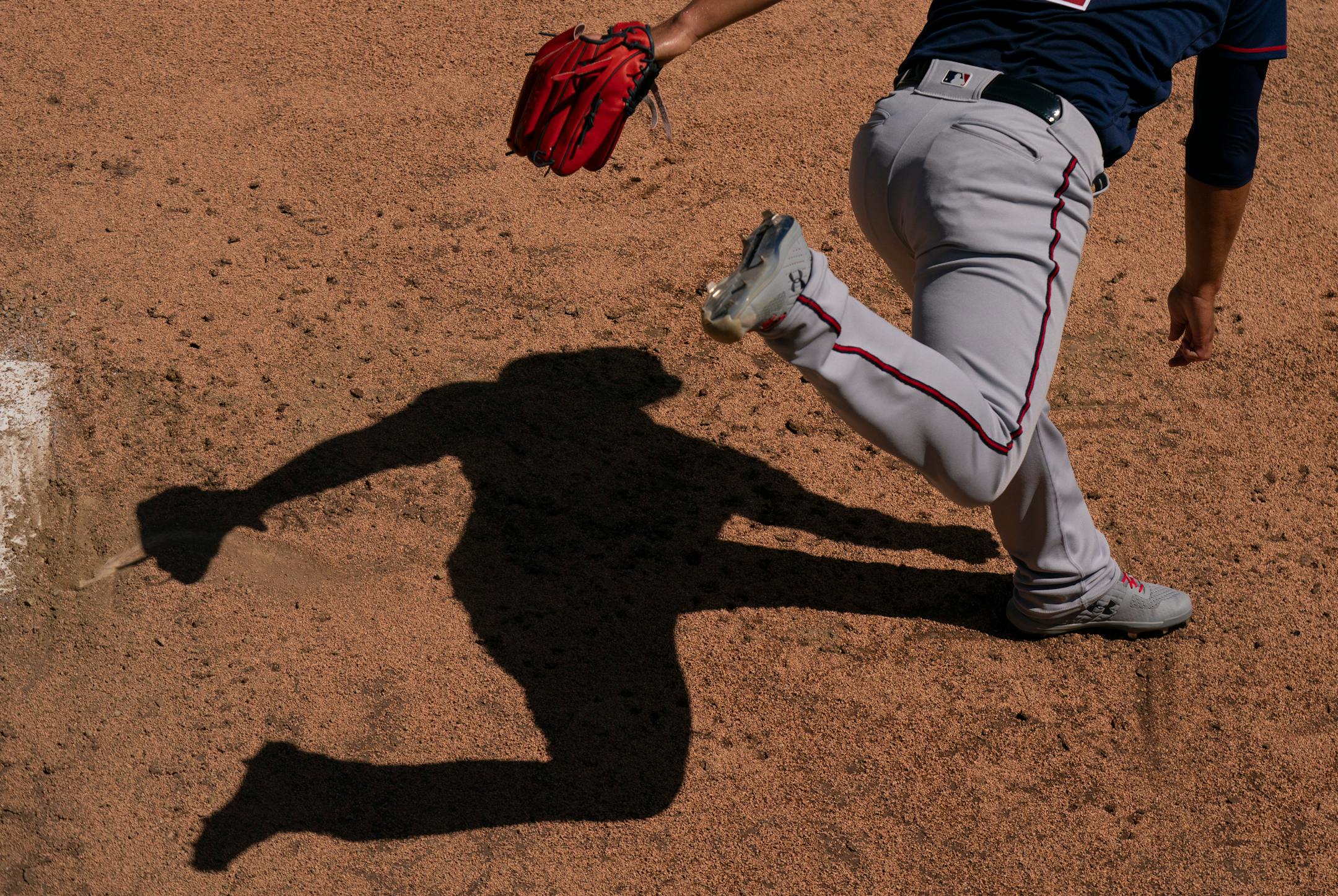 Minnesota Twins starting pitcher Jose Berrios throwing in the bullpen Tuesday afternoon.