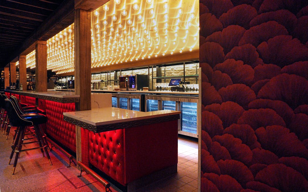 This red, subterranean bar has sultry, urban vibes.