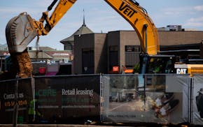 Construction near the 50th and France intersection in Edina in 2018. The city is considering updating its zoning code for the first time since the 197