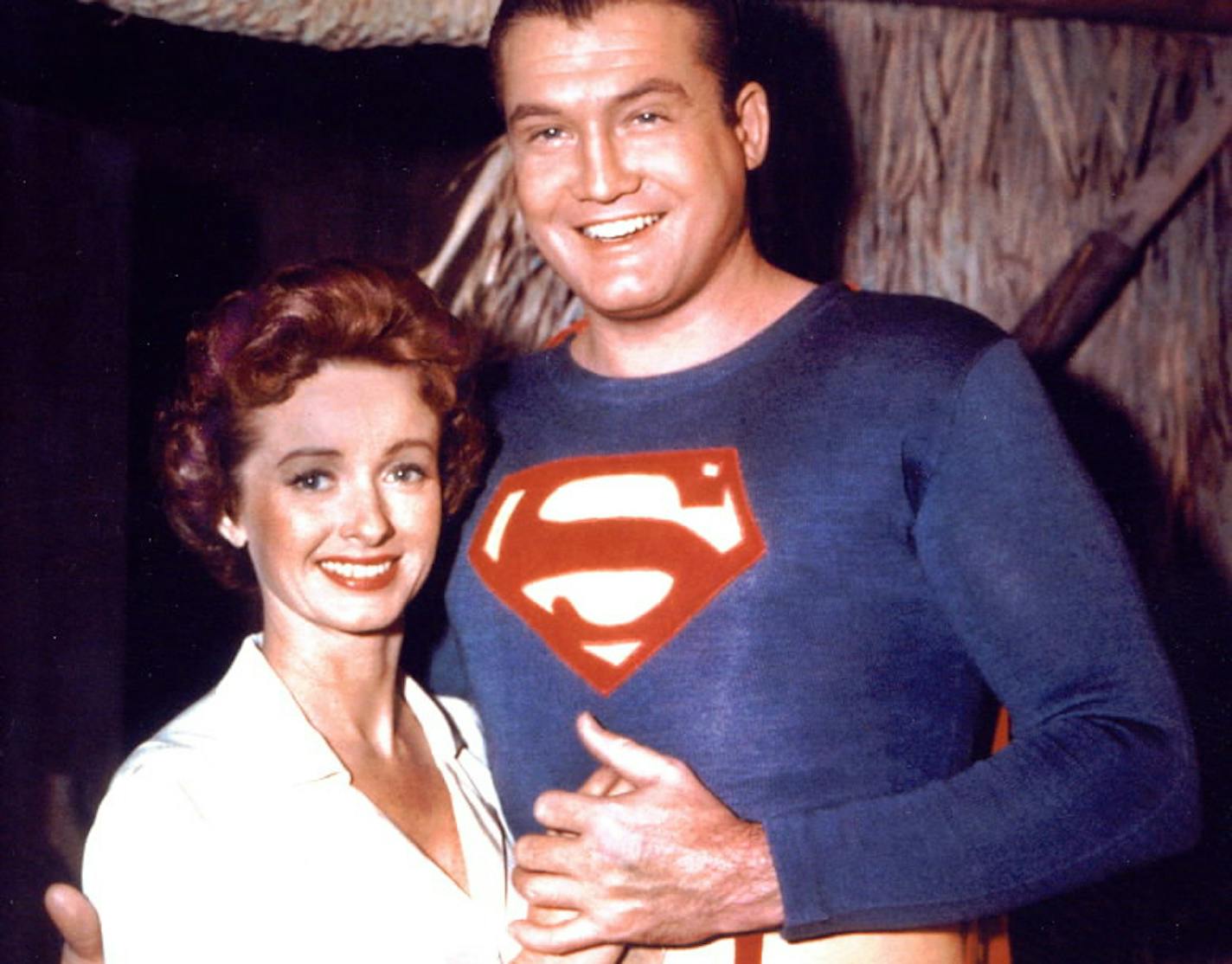 Noel Neill and George Reeves, in the mid-1950s. Neill was most famous for her role as Lois Lane in the "Superman" TV series in the 1950s.