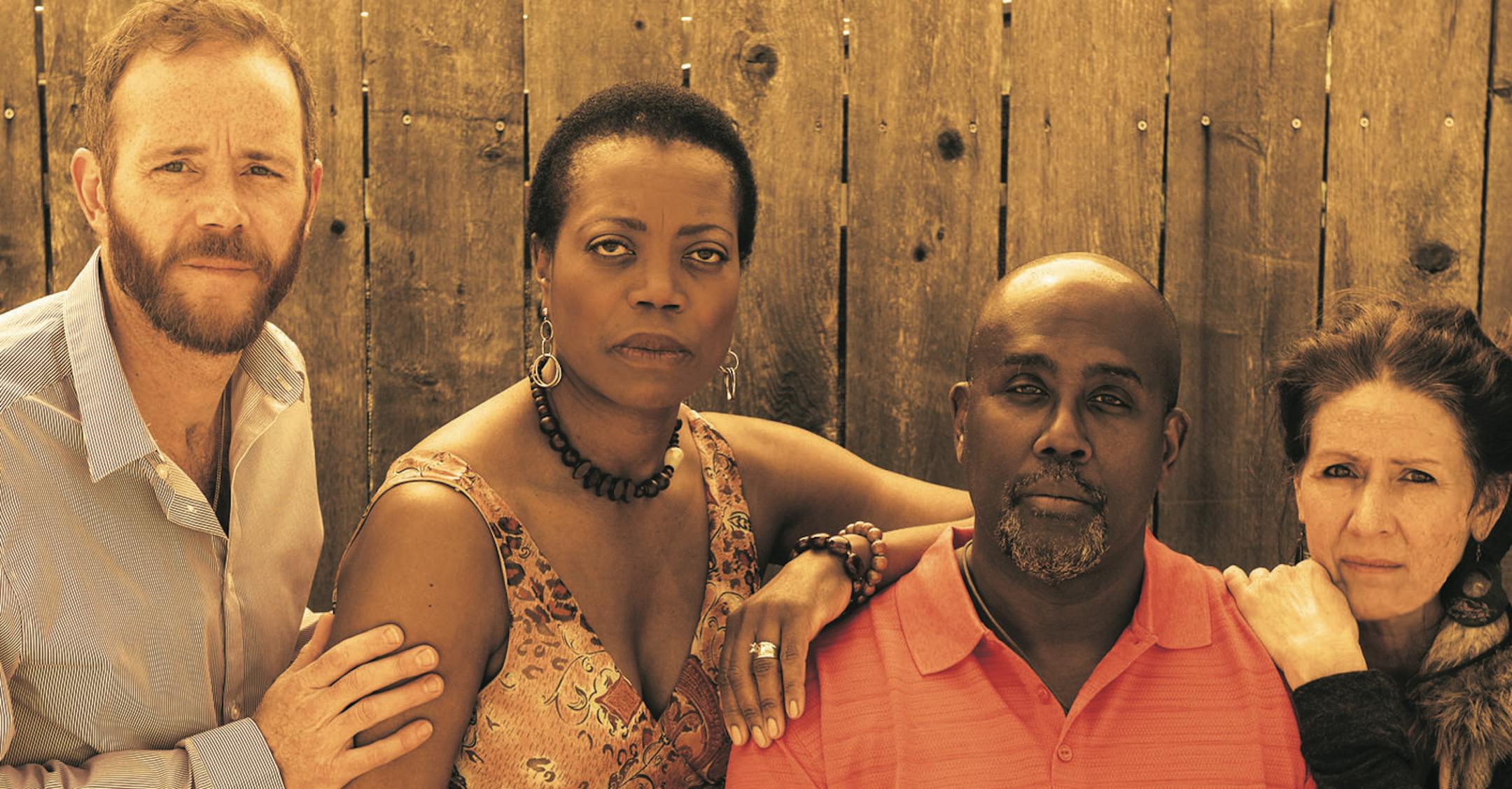 From left, Dan Hopman, Regina Marie Williams, James A. Williams and Jennifer Blagen in Pillsbury House Theatre's "Scapegoat." Photo by Bruce Silcox