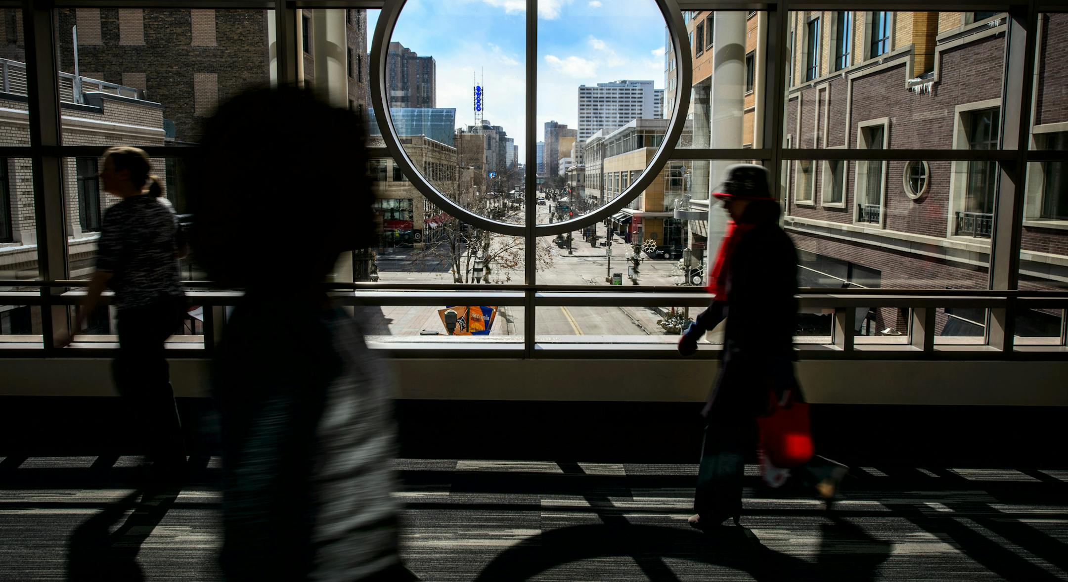 Target corporate headquarters seen through the window. Target's presence in downtown Minneapolis may change with Tuesday's layoff announcement. ] GLEN STUBBE * gstubbe@startribune.com Wednesday, March 4, 2015,