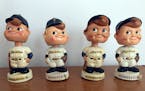 These early Twins bobbleheads mistakenly called the team the Minneapolis Twins. Team owner Calvin Griffith —a legendary penny-pincher — had a secr