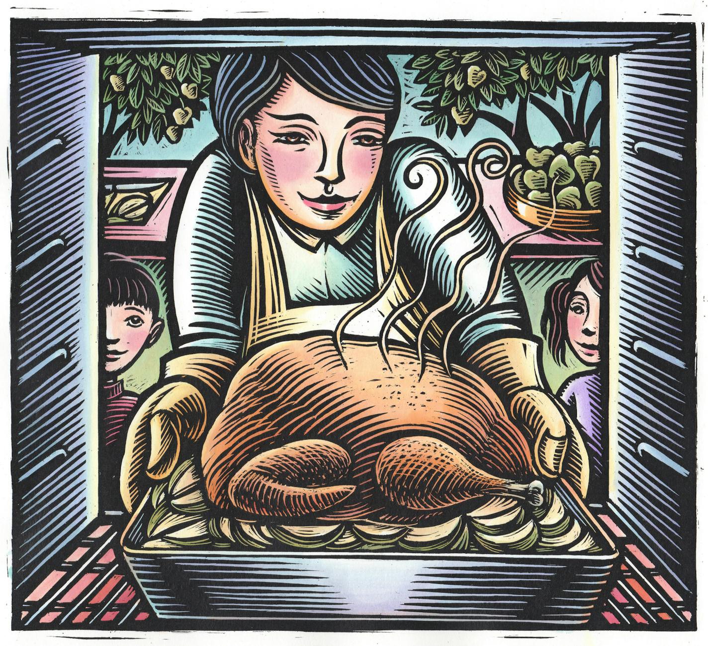 Thanksgiving turkey illustration 2015, Credit Jennifer Hewitson, Special to the Star Tribune