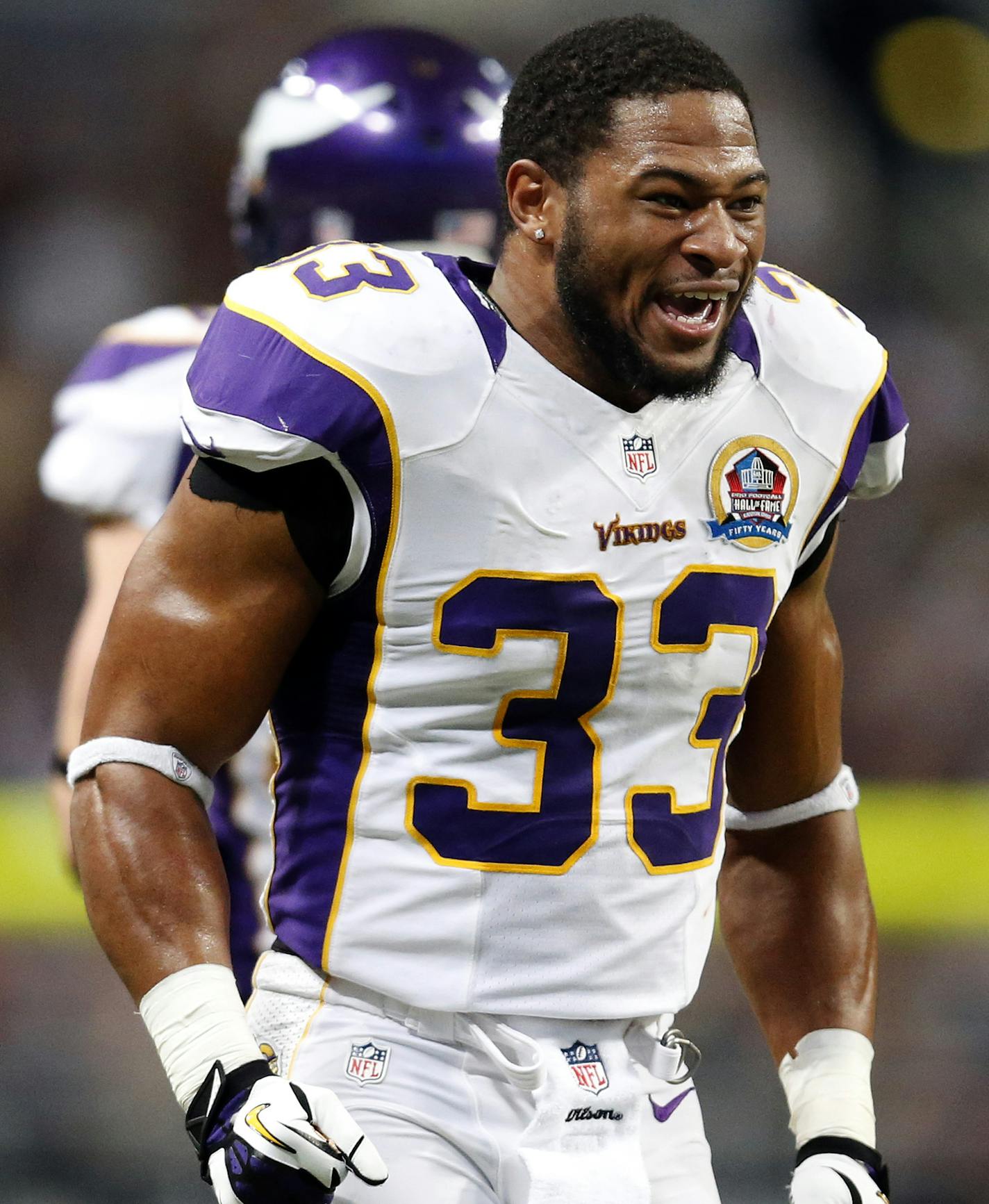 Minnesota Vikings Jamarca Sanford (33). ] CARLOS GONZALEZ cgonzalez@startribune.com - December 16, 2012, St. Louis, MO, Edward Jones Dome, NFL, Minnesota Vikings vs. St. Louis Rams ORG XMIT: MIN1212171518161016