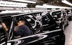 Employees worked on a production line at BMW's factory in Greer, S.C.