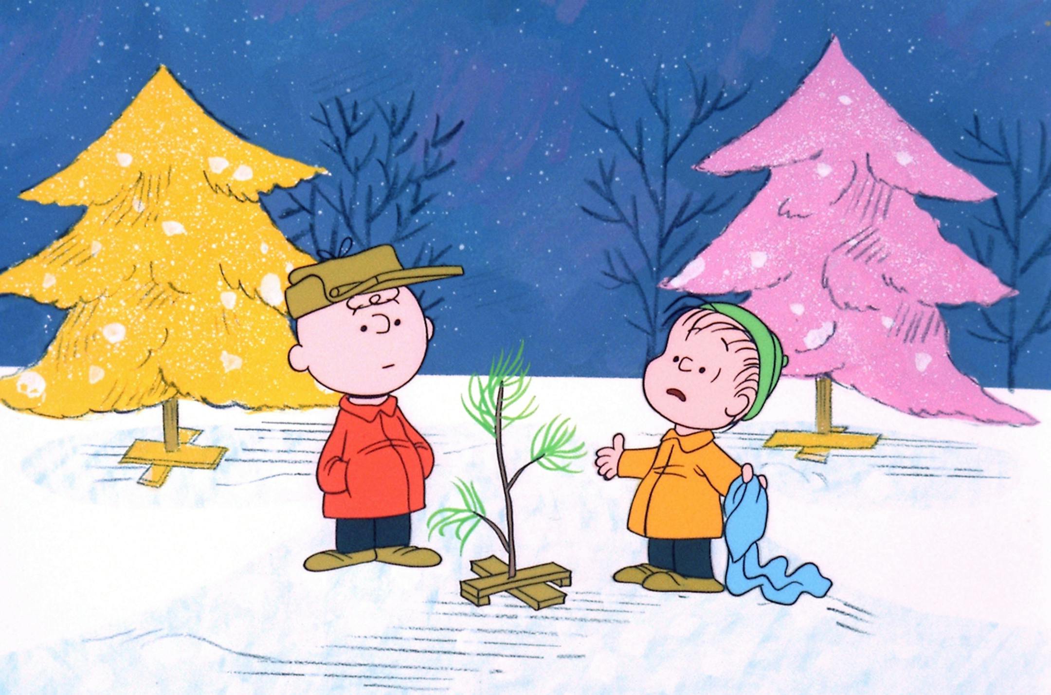 FILE - In this file image originally provided by United Feature Syndicate Inc. VIA ABC TV, Charlie Brown and Linus appear in a scene from "A Charlie Brown Christmas," a television special based on the "Peanuts" comic strip by Charles M. Schulz. Charles Schulz' comic-strip and cartoon characters will star in their own animated film scheduled to hit theaters Nov. 25, 2015. (AP Photo/ABC, 1965 United Feature Syndicate Inc., File) **NO SALES** **MANDATORY CREDIT: United Feature Syndicate Inc. ** ORG