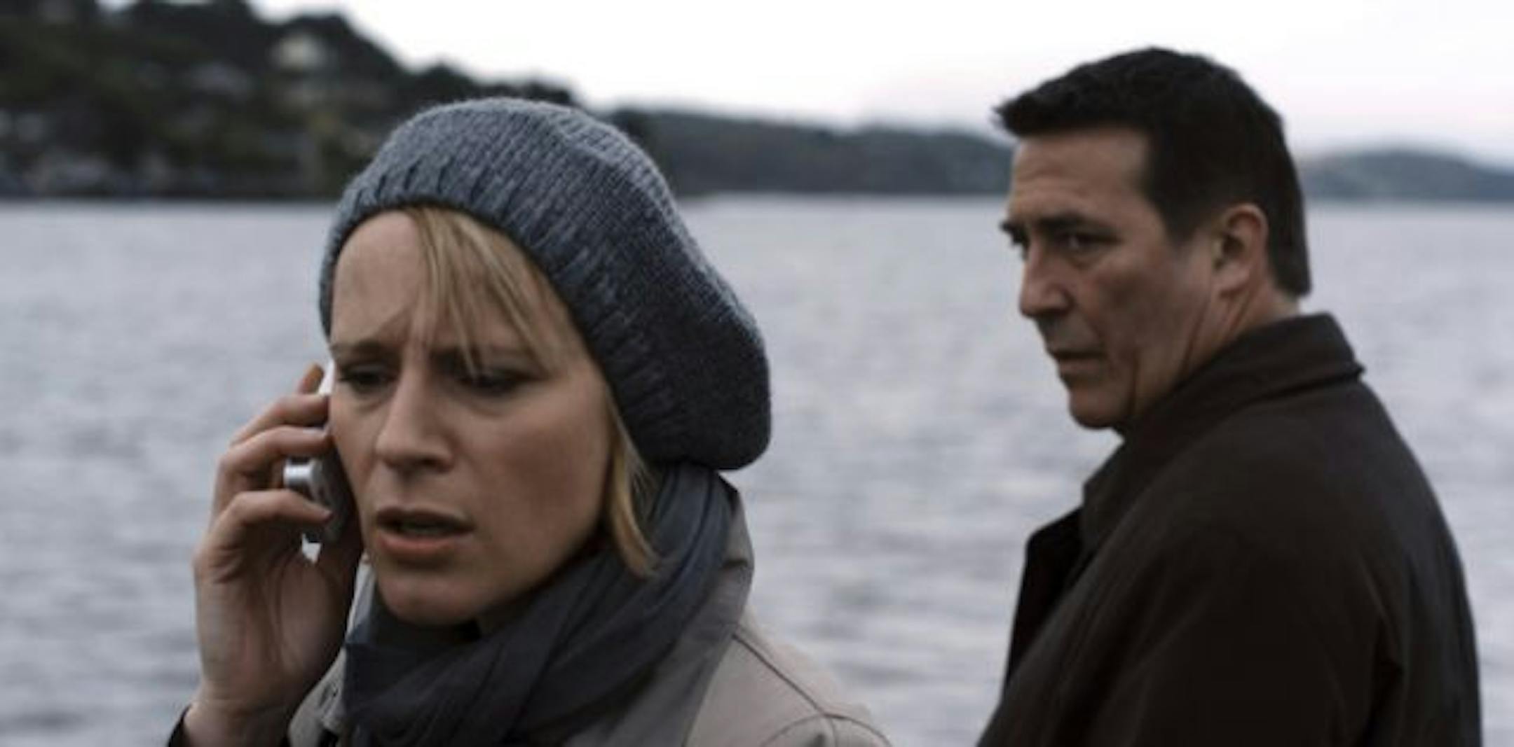 Iben Hjejle and Ciaran Hinds in "The Eclipse."