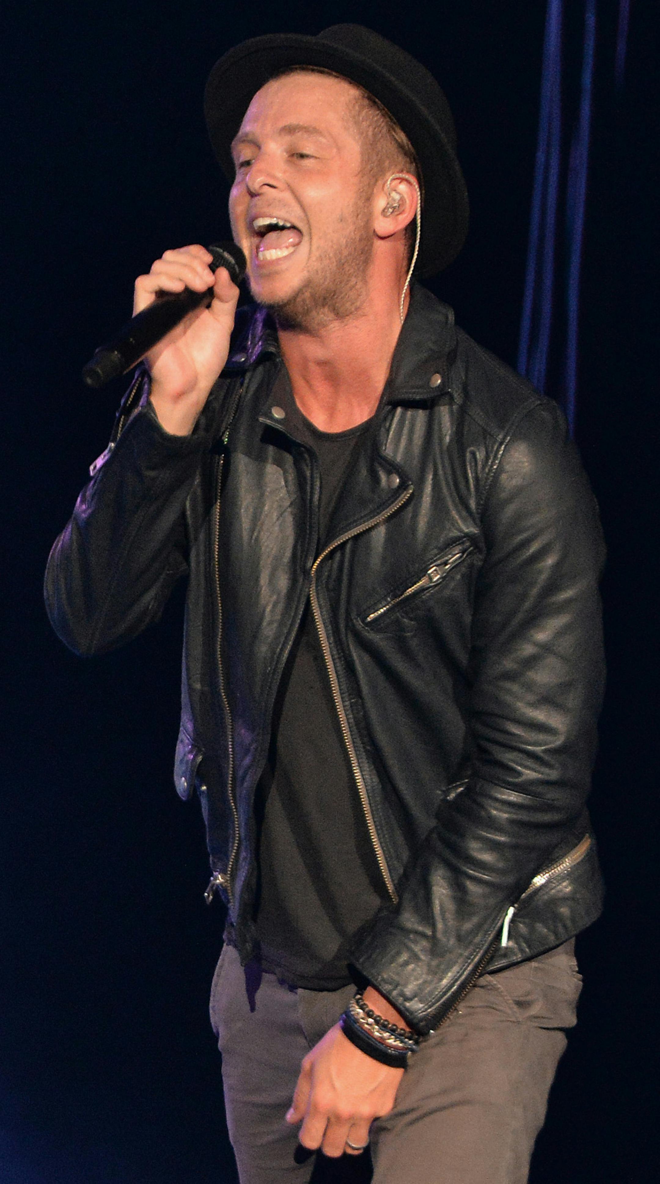 One Republic's Ryan Tedder performs Tuesday night at Target Center. The Script an American Authors opened the show. ] (SPECIAL TO THE STAR TRIBUNE/BRE McGEE) **Ryan Tedder