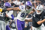 Vikings edge rusher Danielle Hunter thrived in Brian Flores’ system, finishing with a career-high 16½ sacks, but he is set to hit the open market f