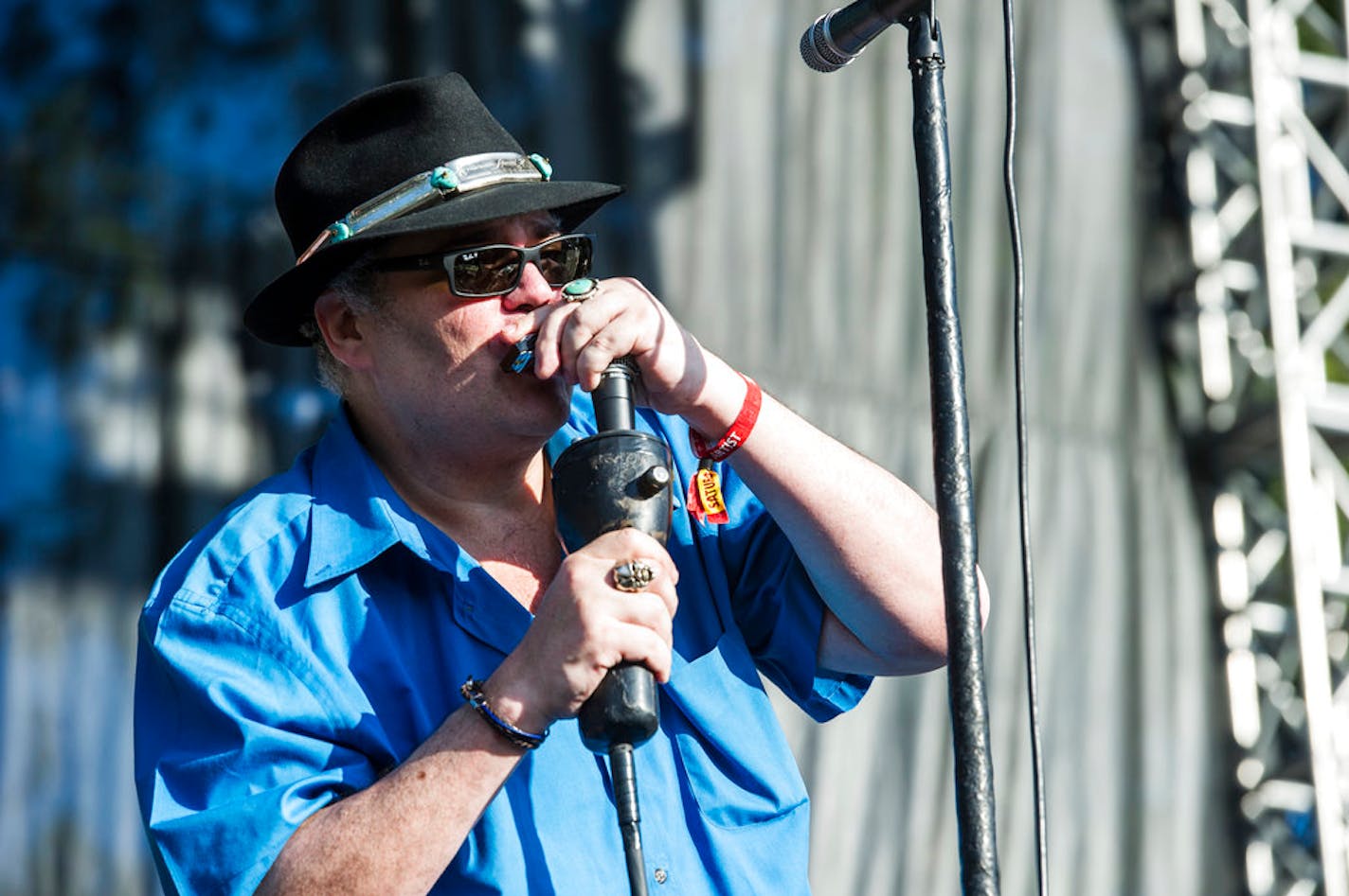 John Popper of Blues Traveler performs at the 2nd Annual BottleRock Napa Festival at Napa Valley Expo on May 31, 2014, in Napa, Calif. (Photo by Amy Harris/Invision/AP)