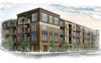 A rendering of the apartment complex that sparked the lawsuit.