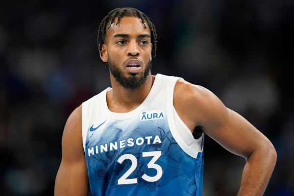Troy Brown Jr. scored 17 points off the bench in the Wolves’ 106-103 win over Oklahoma City on Tuesday night.