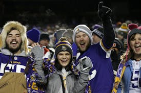 Minnesota Vikings fans cheered in the second half.