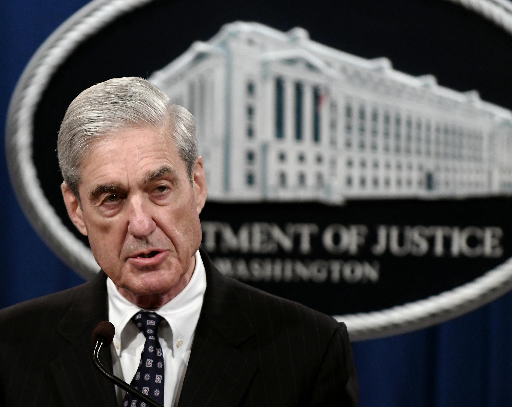 Special counsel Robert Mueller makes a statement about the investigation into Russian interference in the 2016 election at the Justice Department on May 29, 2019 in Washington, D.C.