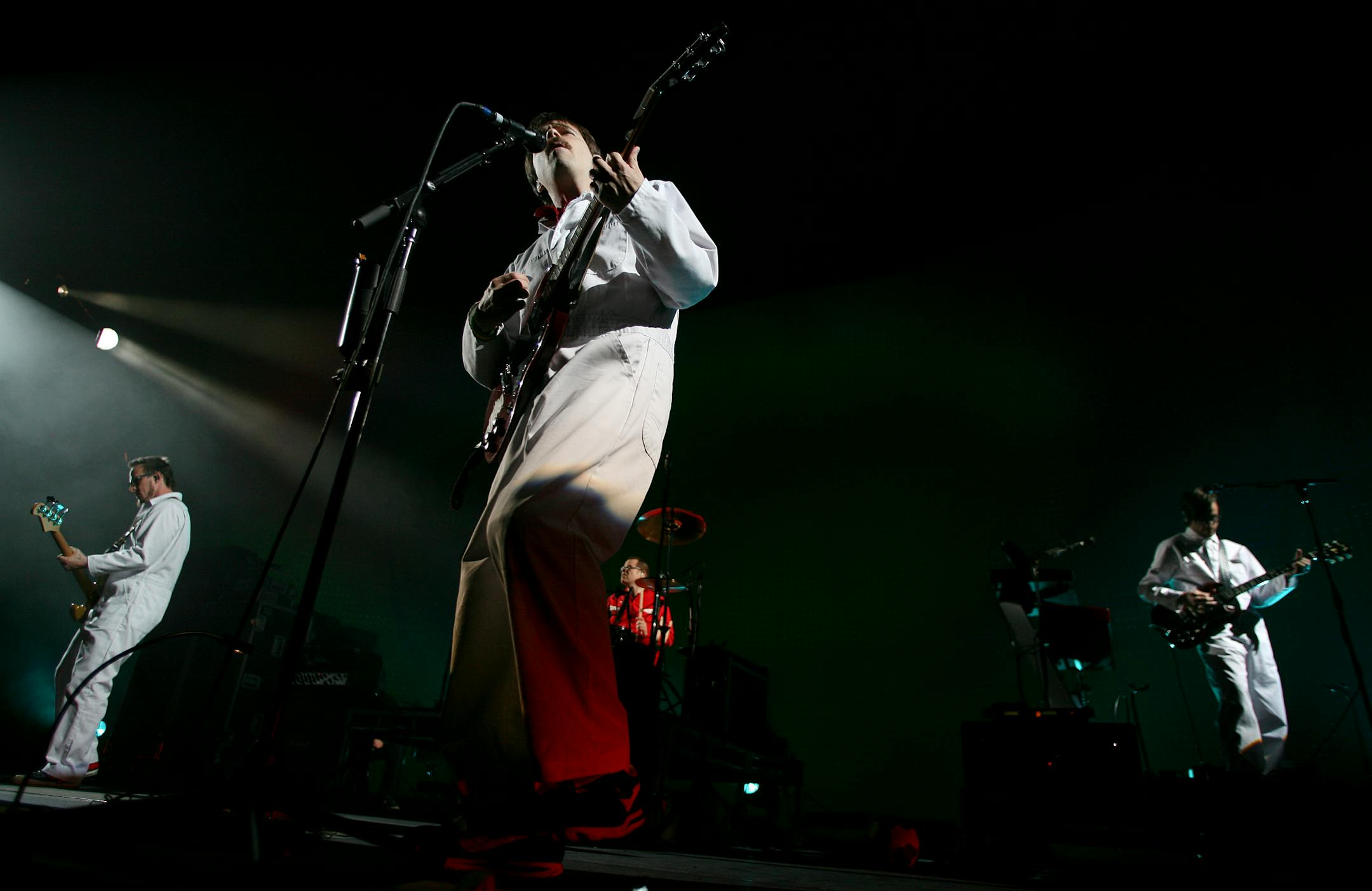 Weezer performed at the Xcel Center.