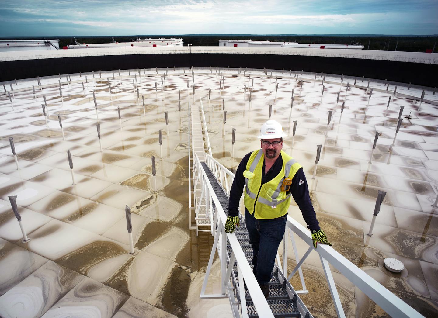 Tom Peterson, supervisor of the Enbridge terminal site shows where oil from Canada and North Dakota is stored and is directed to its final destination.]Enbridge already has started building the 14-mile stretch of Line 3 from the Minnesota line to its terminal in Superior, Wis.Richard Tsong-Taatarii &#xef; richard.tsong-taatarii@startribune.com