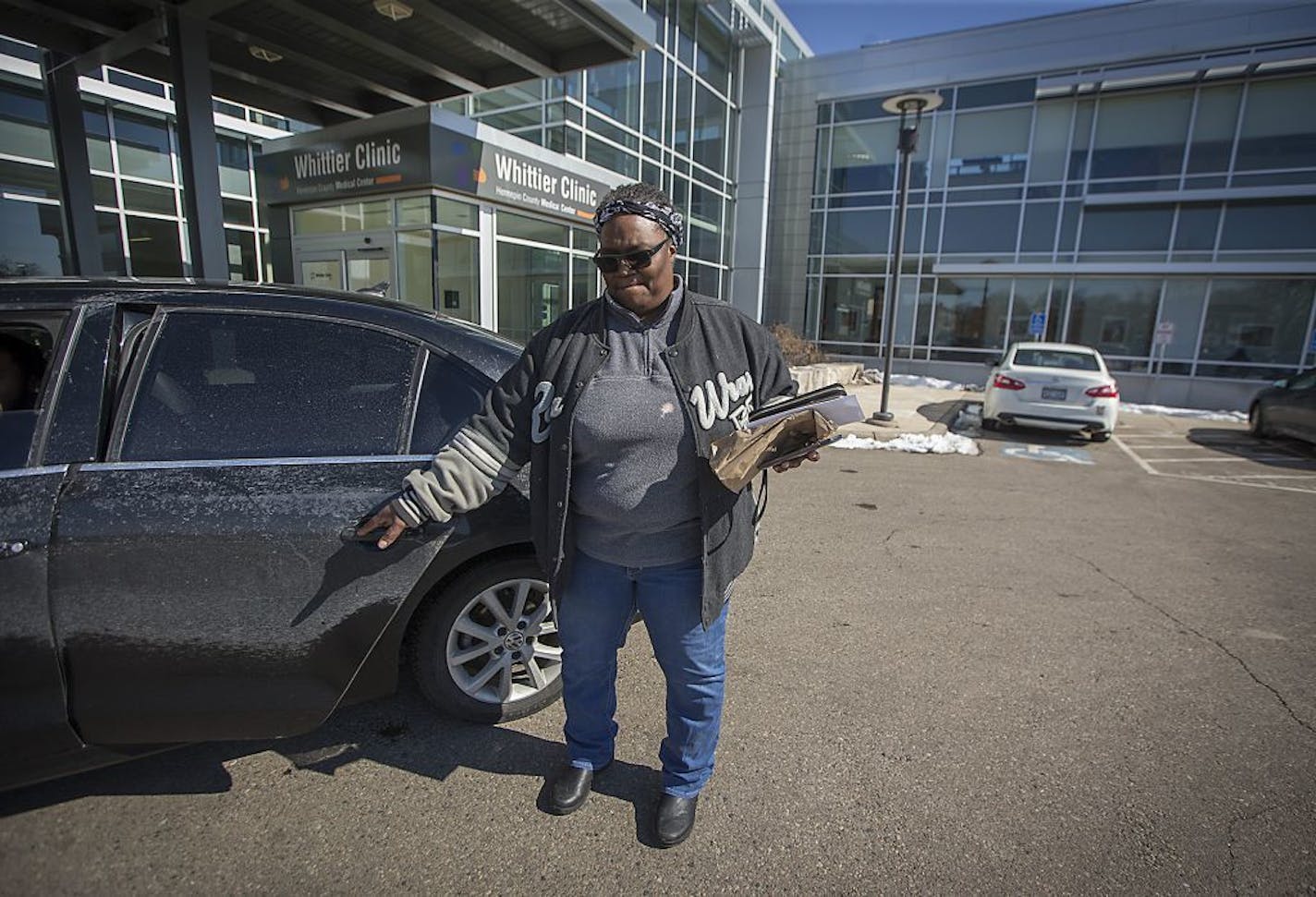 Nancy Williams jumped into her Lyft outside Whittier Clinic after her doctor's appointment, Thursday, March 8, 2018 in Minneapolis, MN. Startups in the Twin Cities and across the country are scouting a surprising new growth opportunity: Rides to the doctor. Following a six-month pilot at HCMC, Minneapolis-based Hitch Health is going national with a program to connect patients with free rides via Lyft. Health systems say they are willing to foot the bill at the outset so that clinics don't absorb