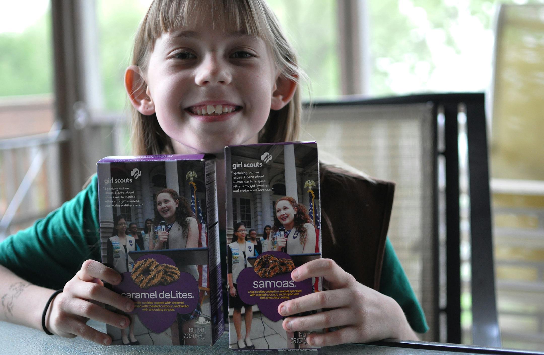 Natalie Berg, 9, of Coon Rapids, was recently featured on "The Today Show" for her dessert creation inspired by Girl Scout cookies. Photo by Liz Rolfsmeier, Special to the Star Tribune