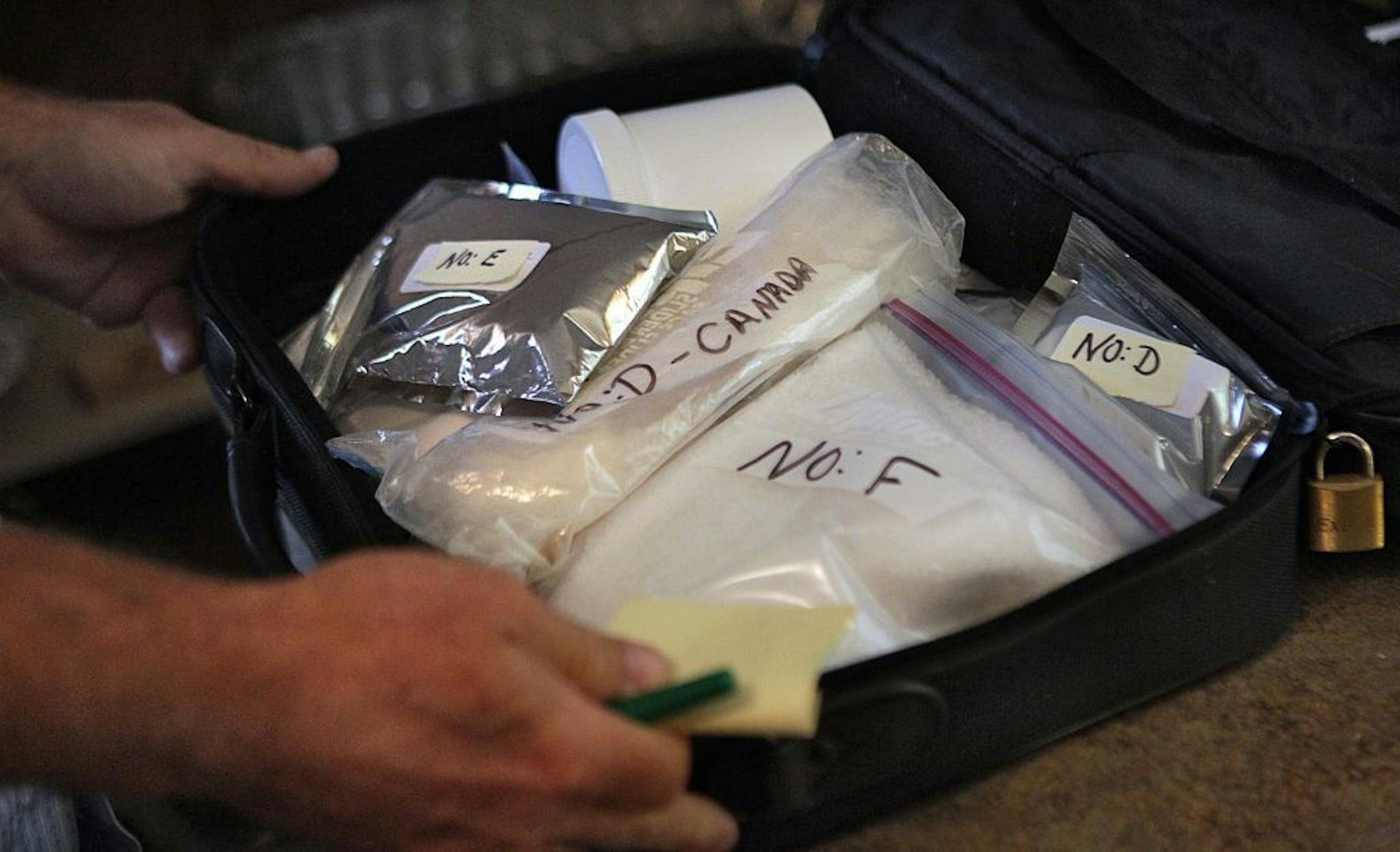Rodger Seratt prepared to make a batch of bath salts in his mobile home in Missouri, near the Arkansas border. A small case contained several plastic bags and containers of chemicals, each labeled with a letter that corresponded to a recipe for the synthetic drug, that Seratt kept in a separate location.