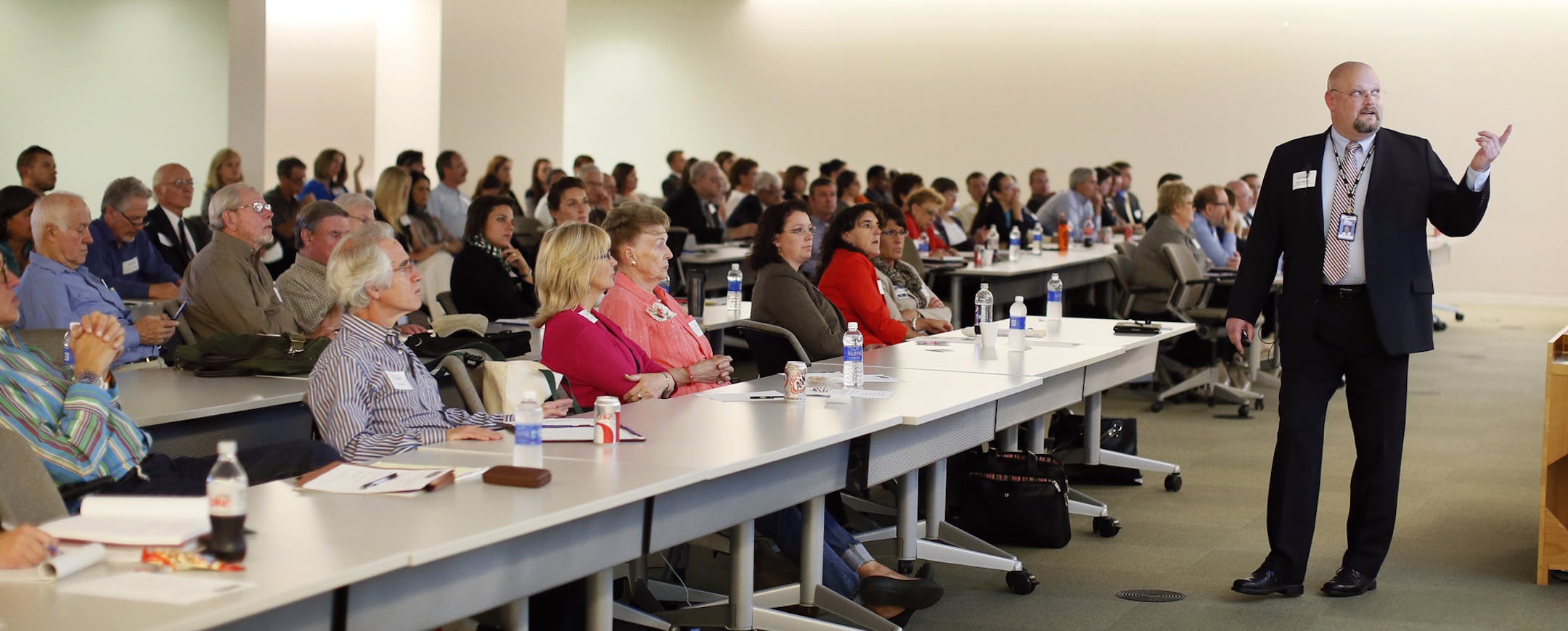 Robin Benson, DHS deputy general counsel talked at a public meeting on the future of the Minnesota Sex Offender program, and the state's plans to begin releasing patients back into the community Thursday September 26, 2013 St Paul , MN.] JERRY HOLT ‚Ä¢ jerry.holt@startribune.com