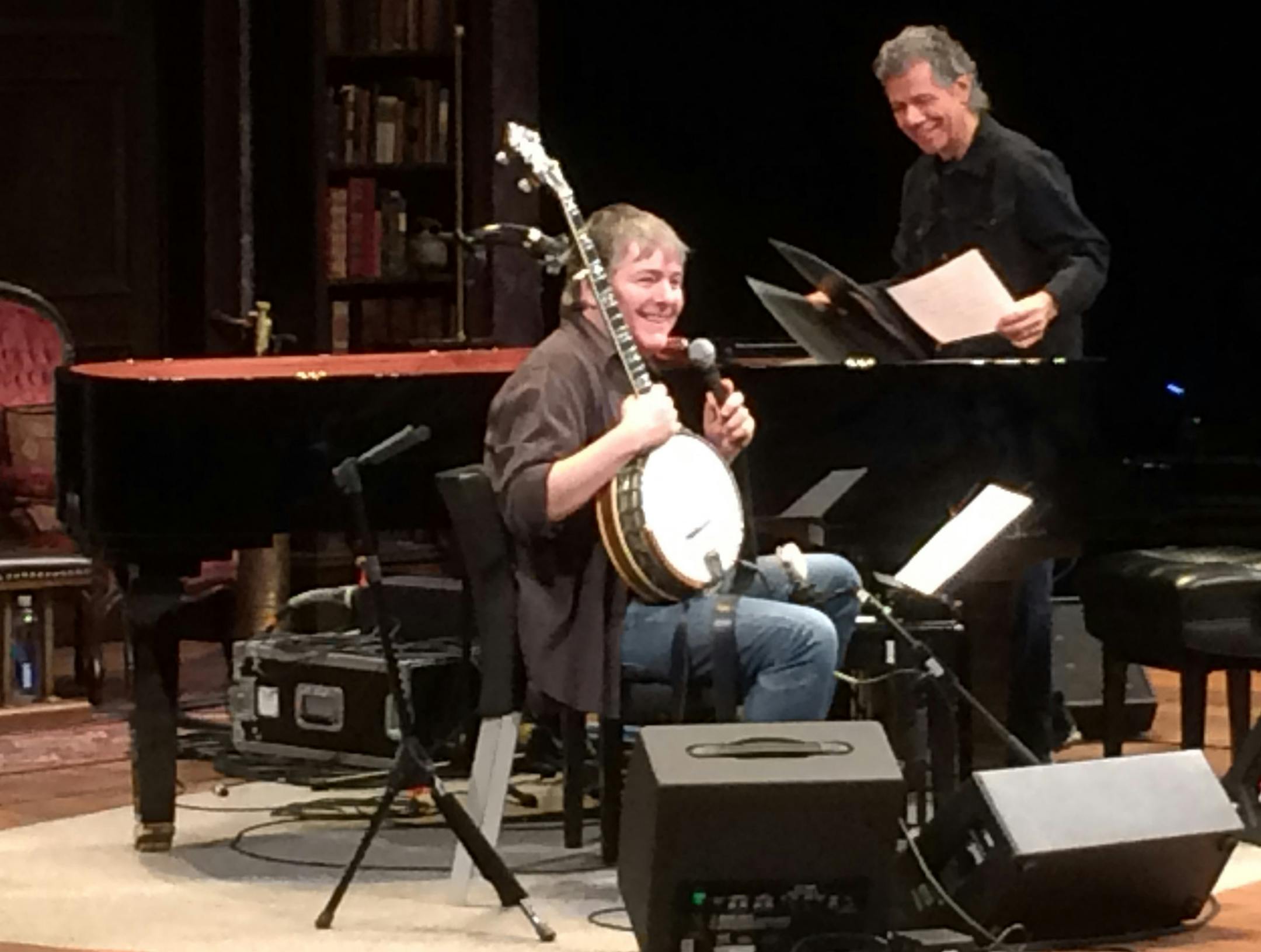 Photo by Jon Bream/Star Tribune Bela Fleck and Chick Corea at the Guthrie.