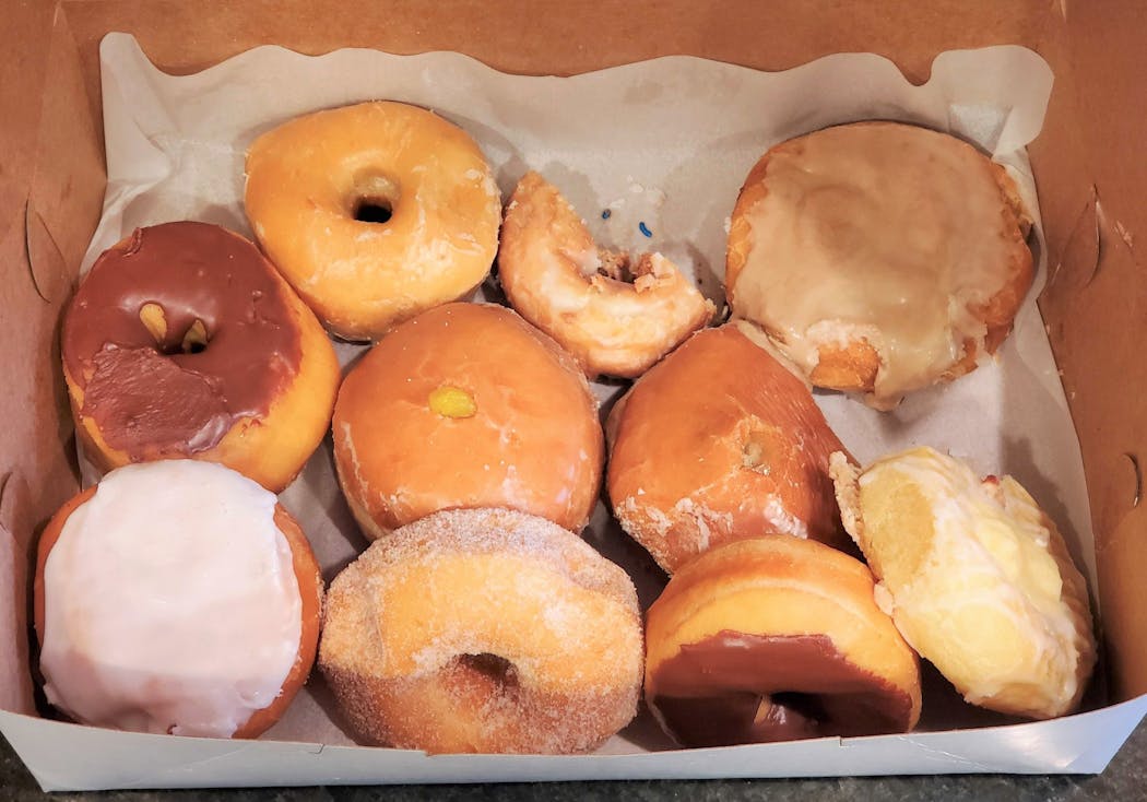 Box of doughnuts from Valley Pastries in Golden Valley