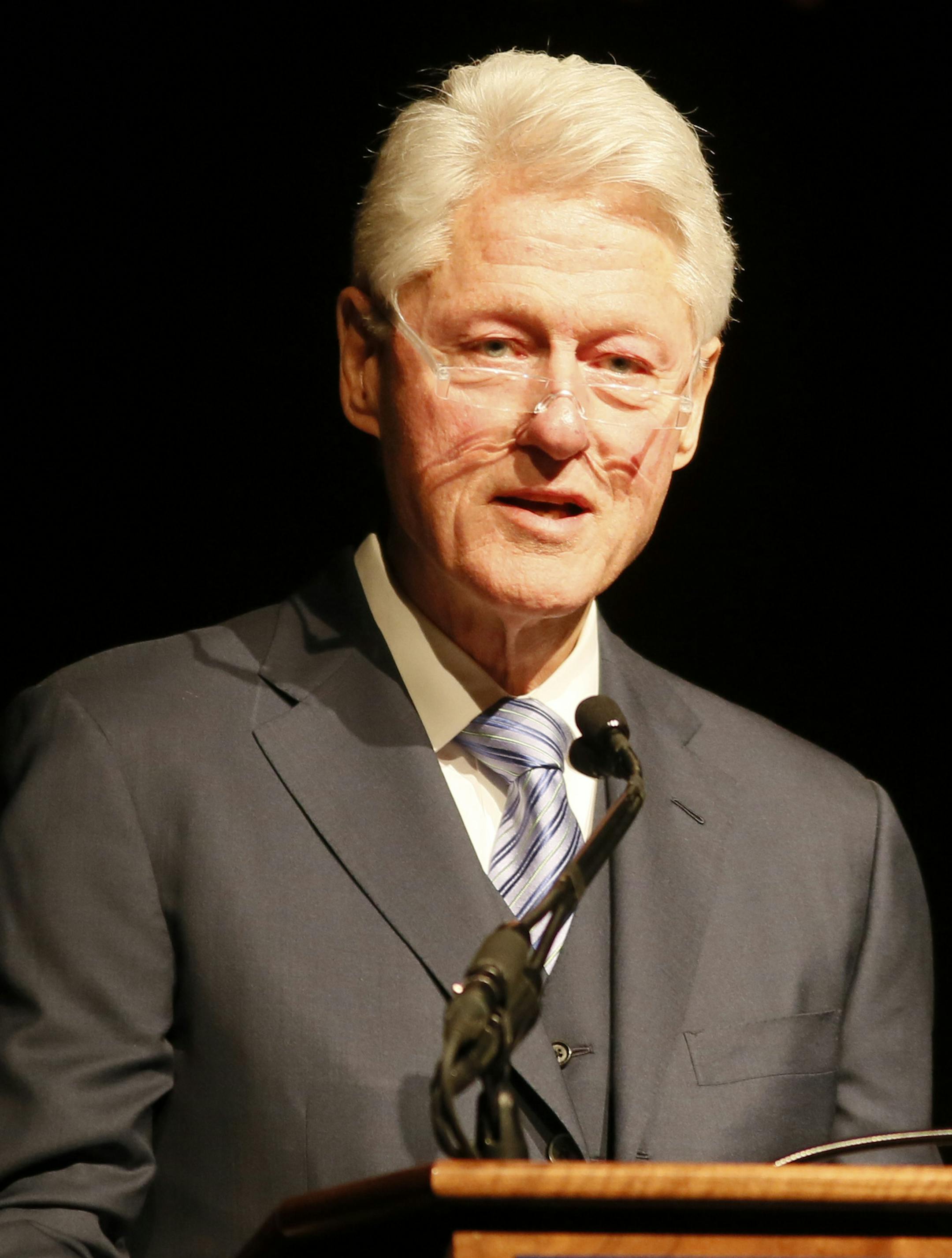 Former President Bill Clinton speaks during the Civil Rights Summit on Wednesday, April 9, 2014, in Austin, Texas. (AP Photo/Jack Plunkett) ORG XMIT: MIN2014041720184977