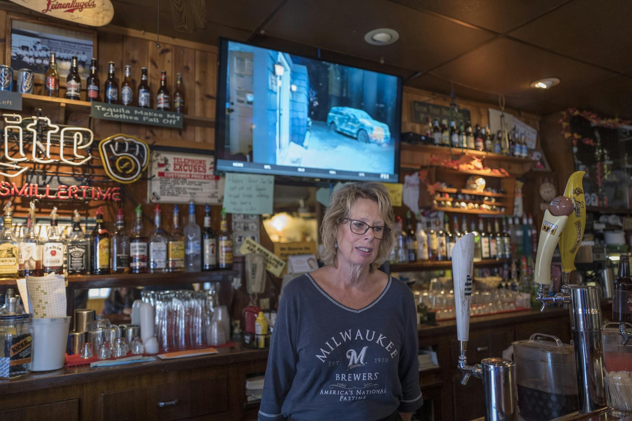 Roxy Kahl and bartender at Kate's Bar talked about safety in Barron, after 13-year-old Jayme Closs disappeared from her home and her parents James, and Denise were killed Wednesday October 17, 2018 in Barron, Wisconsin.