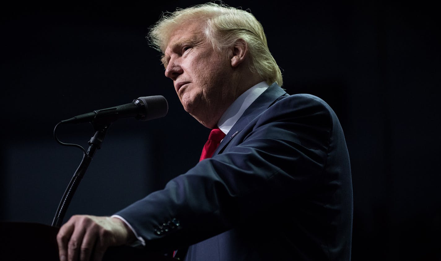 FILE &#x2014; Donald Trump campaigns in Hershey, Pa., Nov. 4, 2016. As president, Trump could back up his campaign rhetoric by raising tariffs on Chinese imports, particularly steel. Boeing is one of a number of American firms that could be caught in the economic crossfire. (Damon Winter/The New York Times)