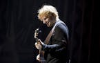 Ed Sheeran performs during Jingle Ball at Madison Square Garden in New York, Dec. 8, 2017. (Chad Batka/The New York Times)