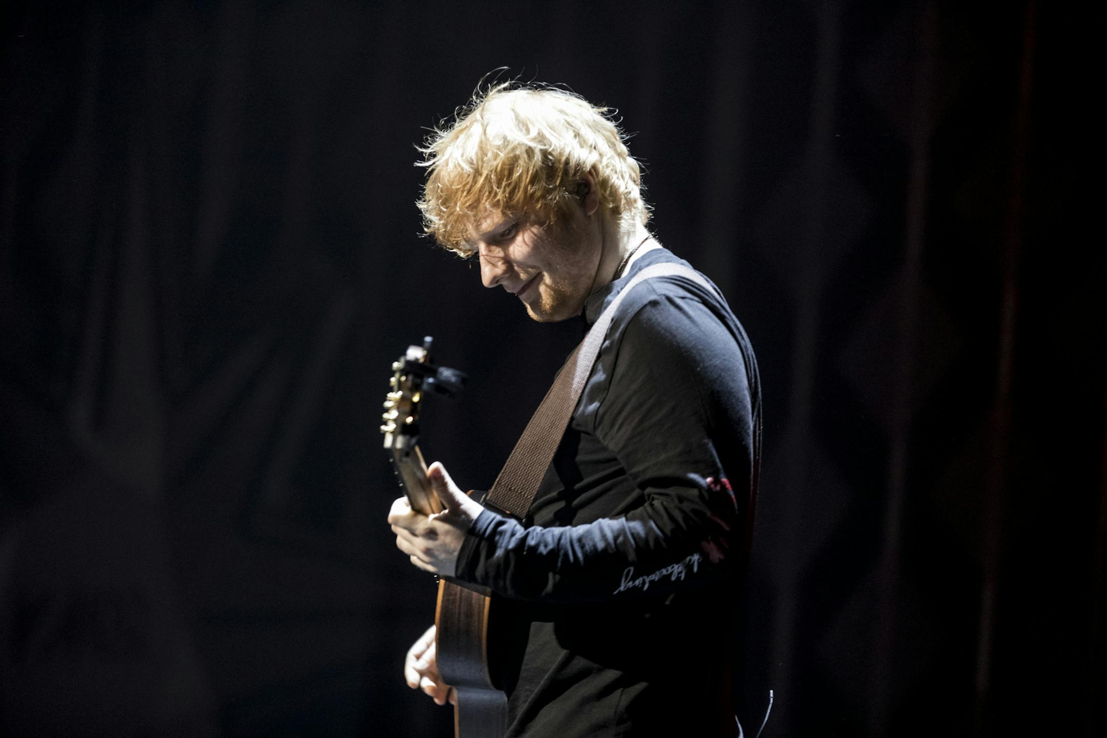 Ed Sheeran performs during Jingle Ball at Madison Square Garden in New York, Dec. 8, 2017. (Chad Batka/The New York Times)