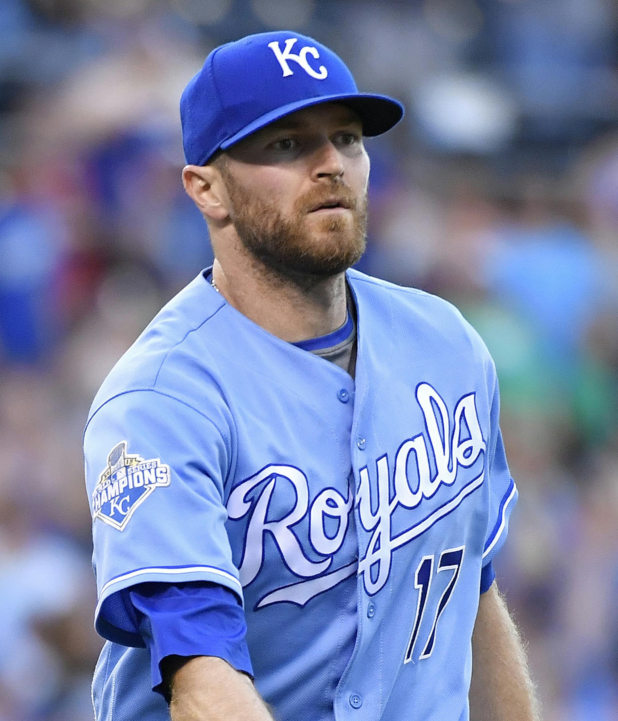 Kansas City Royals relief pitcher Wade Davis tosses the ball to first for the final out of the game on Houston Astros' Carlos Correa on Sunday, June 26, 2016, at Kauffman Stadium in Kansas City, Mo. (John Sleezer/Kansas City Star/TNS) ORG XMIT: 1186585