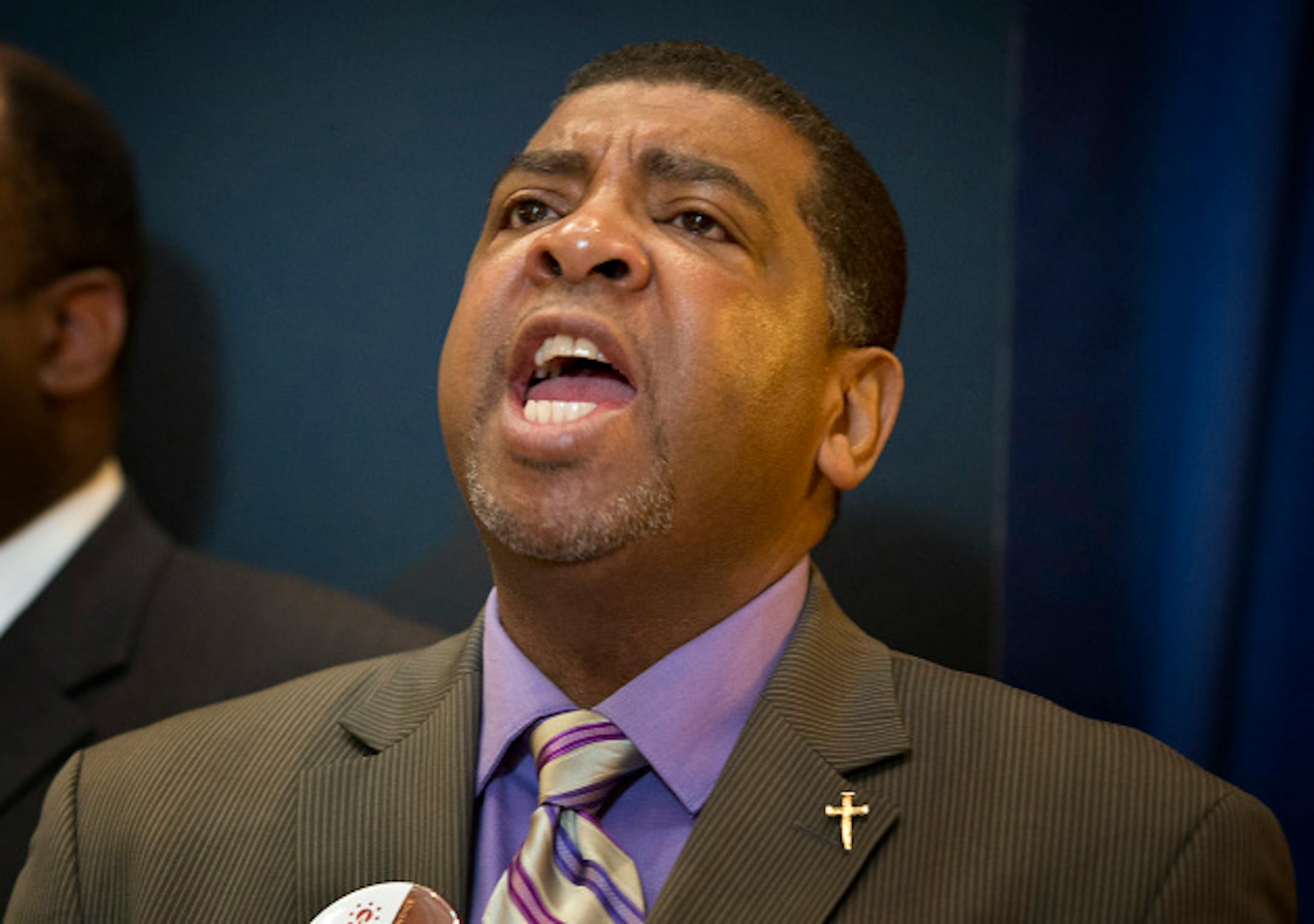 Rev. Brian Heron of Zion Baptist Church, Minneapolis told the crowd, "